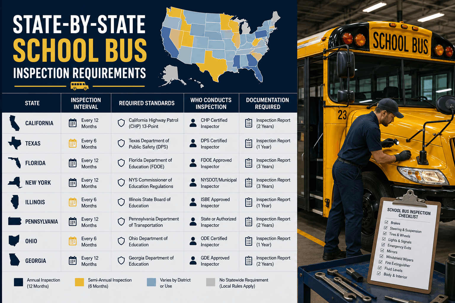 state-school-bus-inspection-requirements-comparison