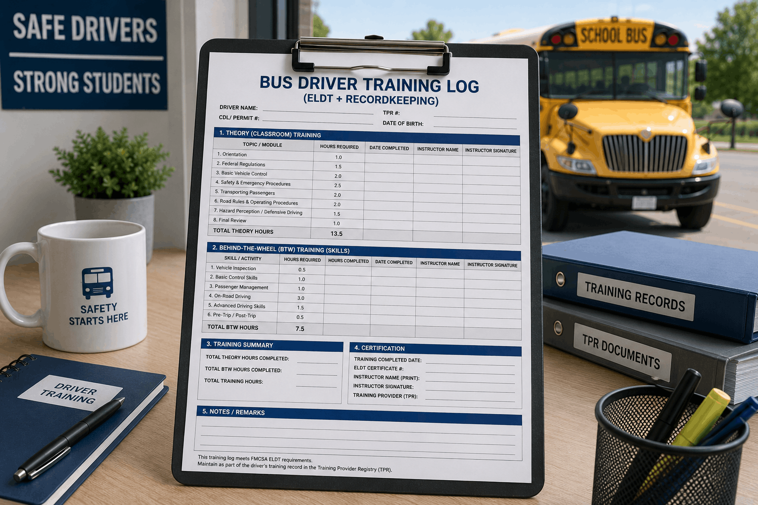 blogbus-driver-training-log-template