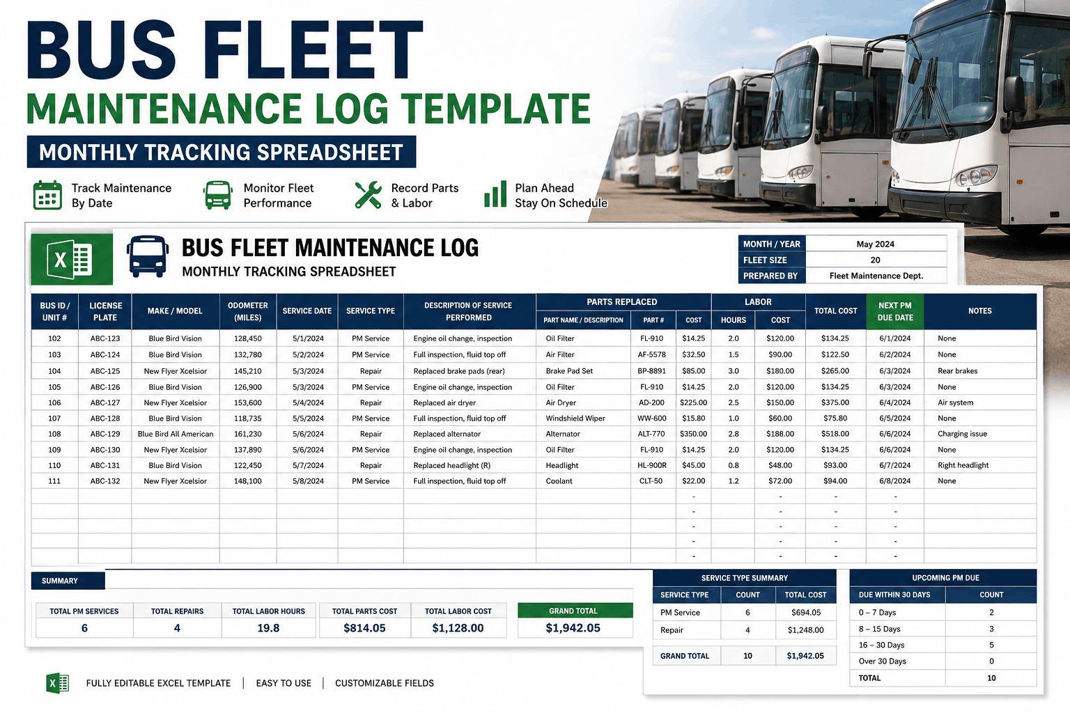 bus-fleet-maintenance-log-template