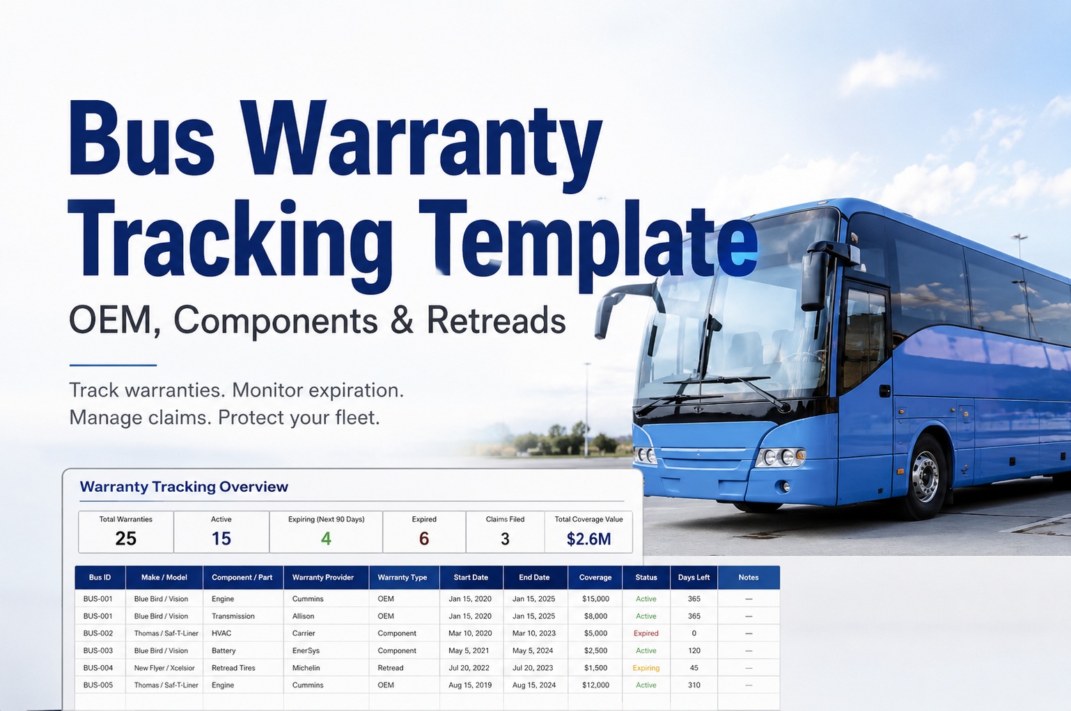 bus-warranty-tracking-template