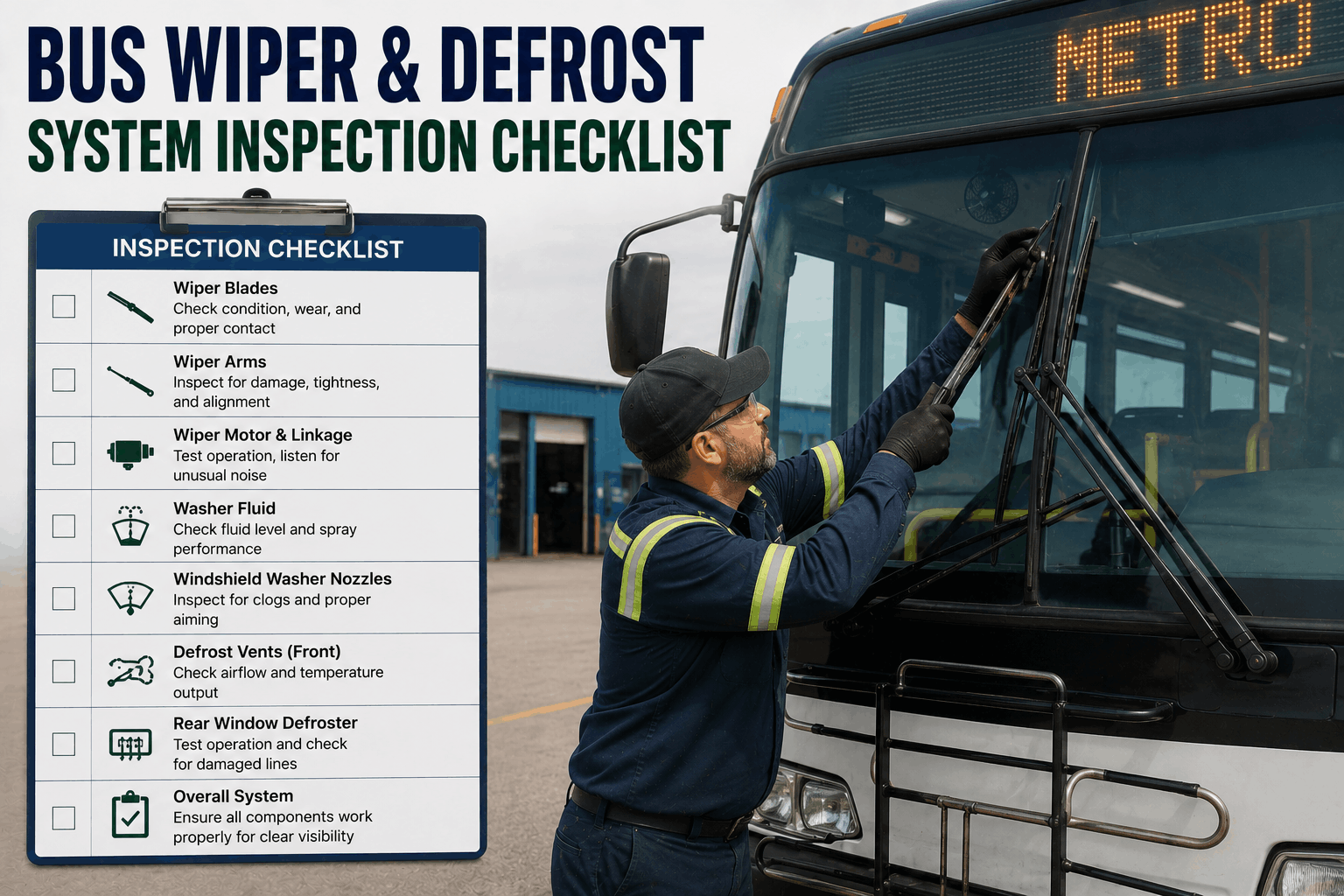 bus-wiper-defrost-system-inspection-checklist